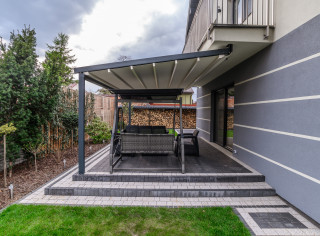 Pergola materiałowa, tkaninowa Slim ręczna Lubas Warszawa 9.jpg