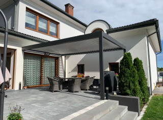 Pergola lamelowa sunbreaker przyścienna 6mx4m Lubas Concept Karol Lubas Warszawa Mazowieckie 1.JPG