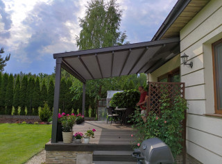 Pergola tarasowa materiałowa Square przyścienna antracyt 8.JPG