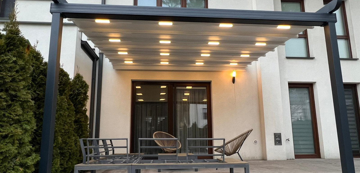 Pergola materiałowa Model: RTS 500 x 350
