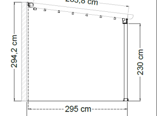 Pergola materiałowa Model: RTS