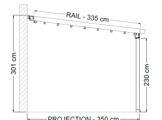 Pergola materiałowa Model: RTS